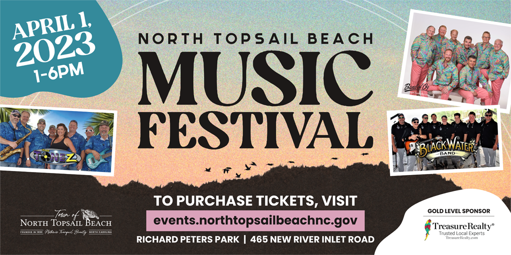 Benign tøffel liter NTB Music Festival April 1st, 2023 | North Topsail Beach North Carolina