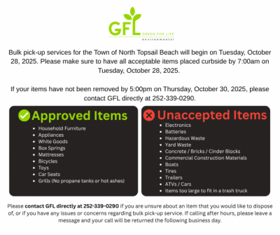 Vegetation Debris Pickup Scheduled Oct. 19th 2025