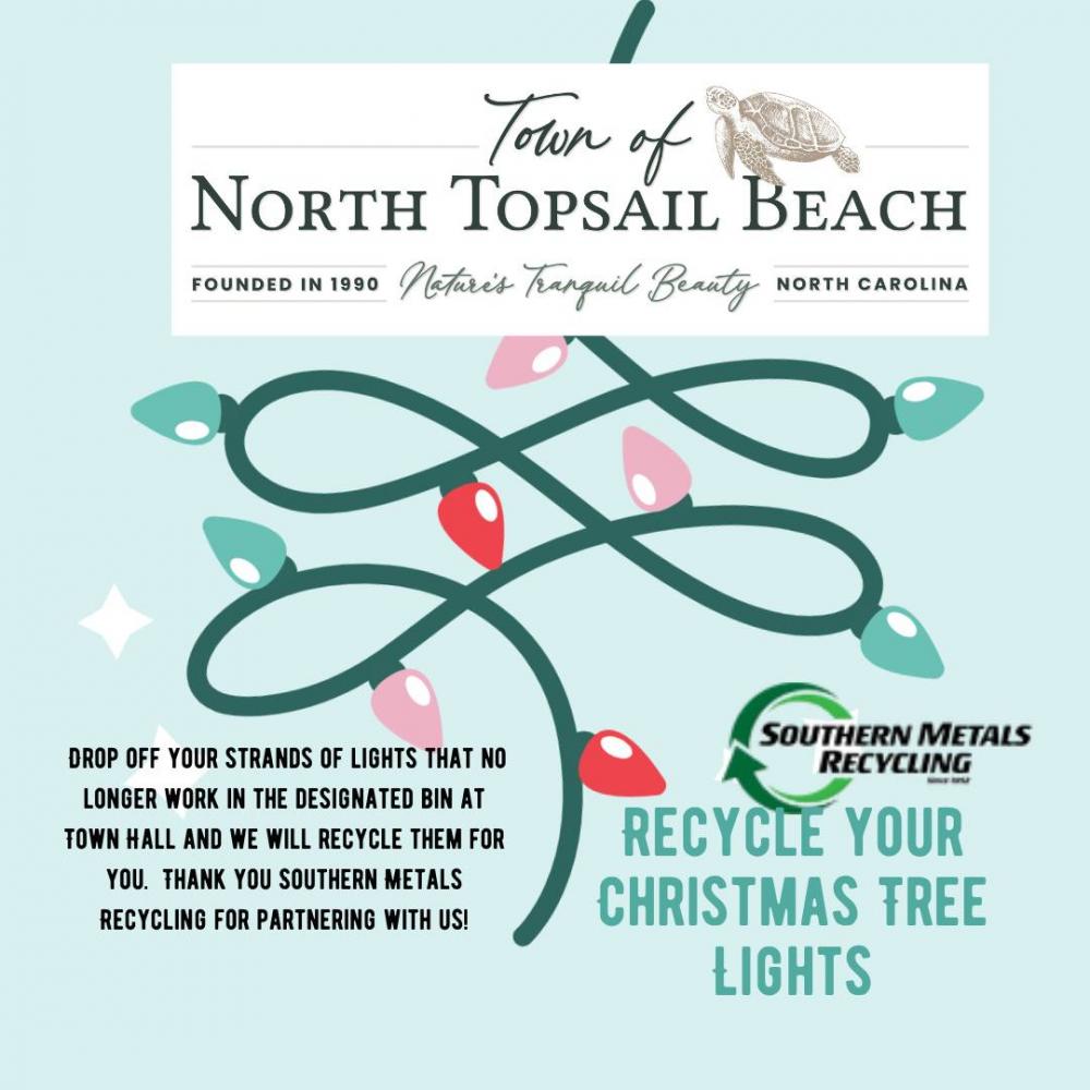 Recycle Your Christmas Tree Lights North Topsail Beach North Carolina