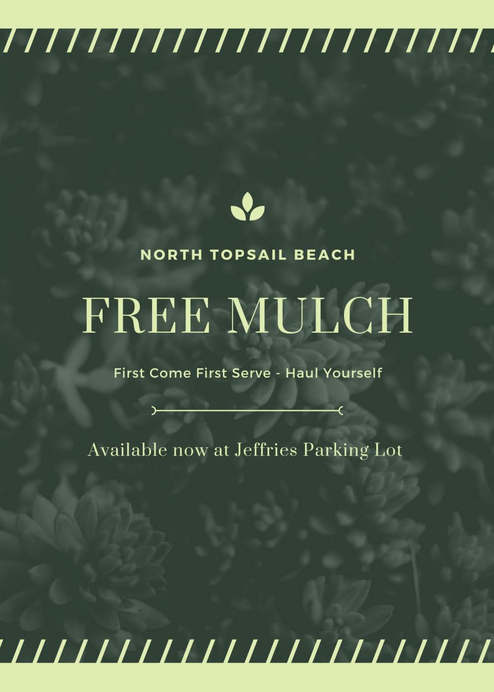 Grinding of the Greens Mulch Available North Topsail Beach North Carolina