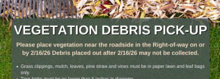 Vegetation Debris Pickup Feb 16, 2026