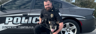 K9 Chase and his handler Sgt. O'Dwyer